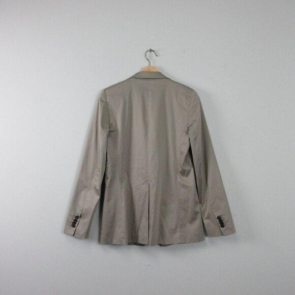 Club Monaco Women's Blazer 2 Gray One Button Cotton Blend Office Suit Career 444 - Picture 2 of 11